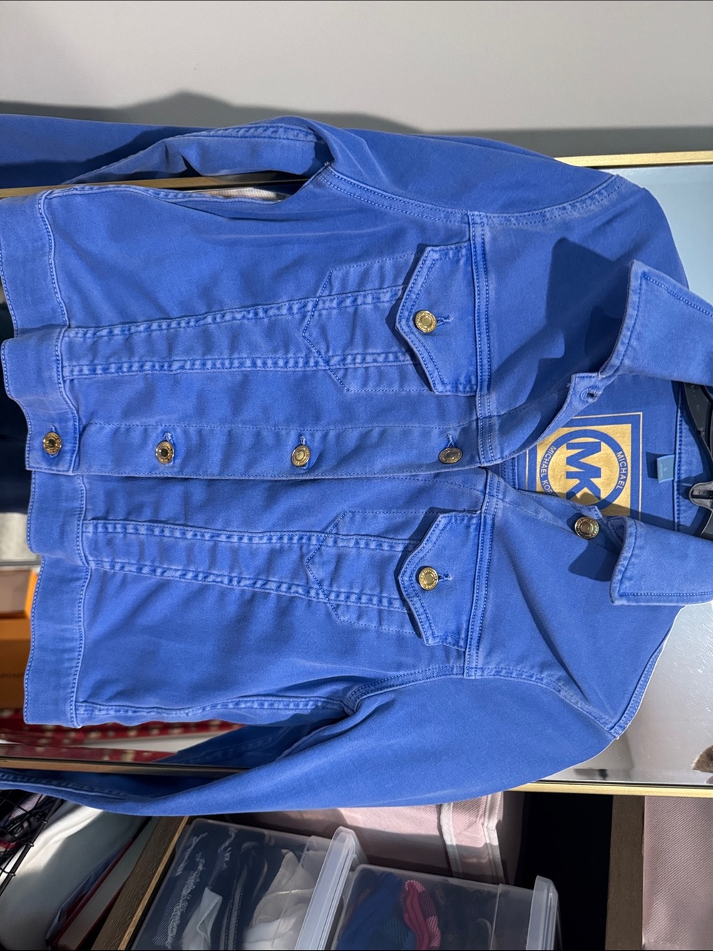 Michael Kors Kids Royal Blue Button-Front Jean Jacket